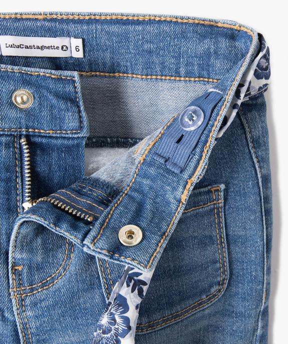 Jean fille coupe Flare avec ceinture imprimée - LuluCastagnette vue4 - LULUCASTAGNETTE - GEMO
