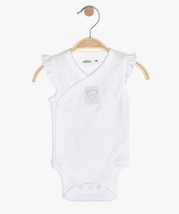 Body Bebe Fille Sans Manches Fermeture Croisee Gemo