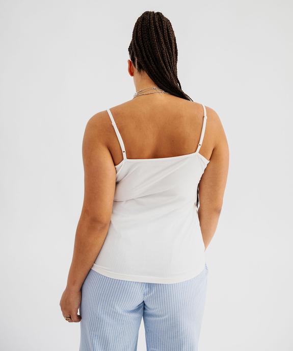 Débardeur à fines bretelles en coton stretch femme grande taille vue8 - GEMO 4G GT - GEMO