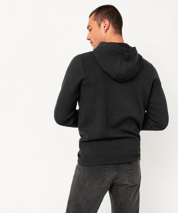 Pull à capuche en maille épaisse homme vue3 - GEMO (HOMME) - GEMO