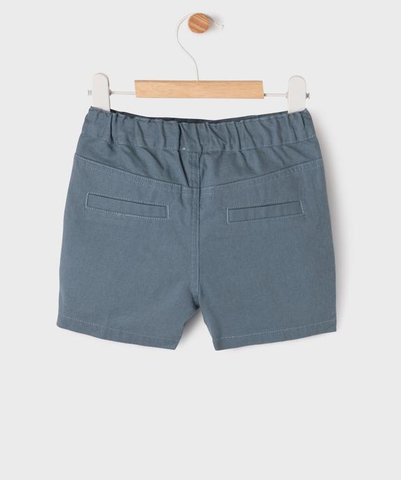 Short en lin et coton avec ceinture ajustable bébé garçon vue3 - GEMO(BEBE DEBT) - GEMO