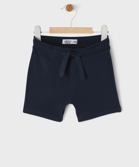 Short en maille avec ceinture ajustable bébé garçon vue1 - GEMO 4G BEBE - GEMO