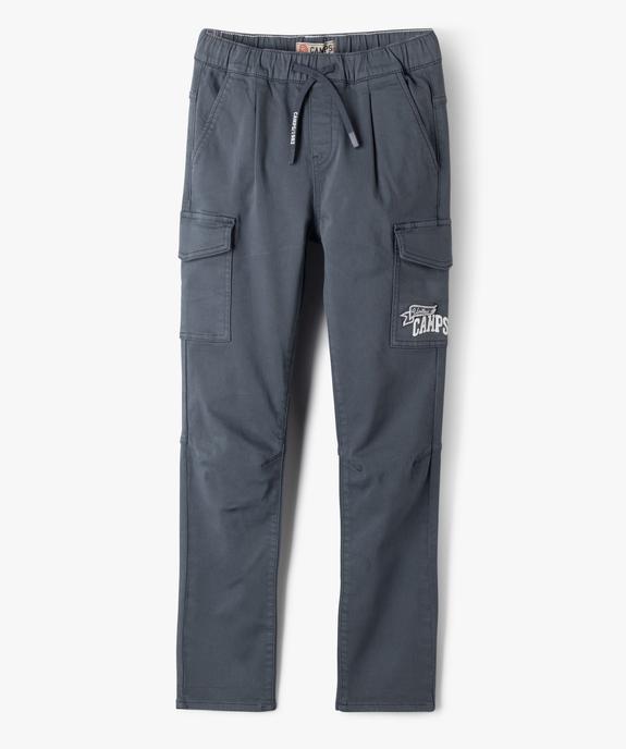 Pantalon cargo uni garçon vue1 - CAMPS - GEMO