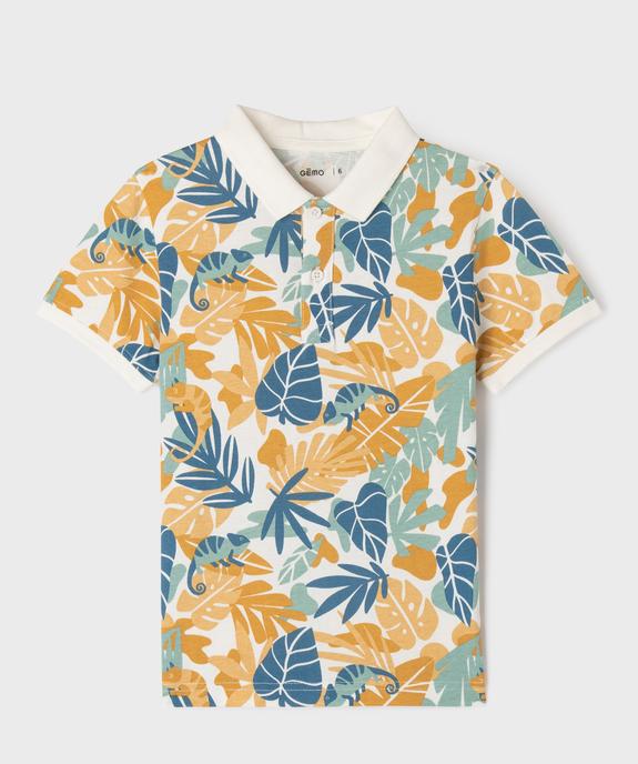 Polo imprimé fantaisie pour garçon vue1 - GEMO (ENFANT) - GEMO