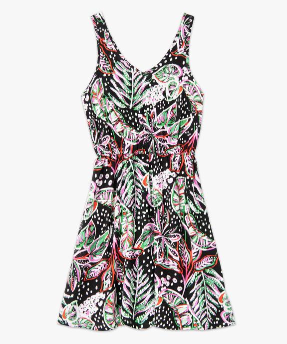 Robe femme à motifs exotiques avec double encolure V  vue4 - GEMO 4G FEMME - GEMO