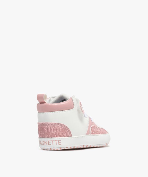 Chaussons de naissance baskets bébé fille - LuluCastagnette vue4 - LULU CASTAGNETTE GEMO FOR GOOD - GEMO