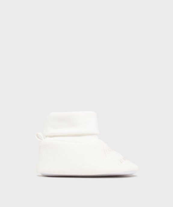 Chaussons de naissance avec message brodé - Little Love vue1 - LITTLE LOVE GEMO FOR GOOD - GEMO