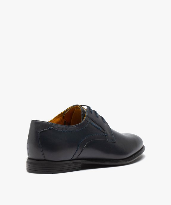 Derby homme en cuir avec surpiqûres fantaisie - Tanéo vue4 - TANEO - GEMO