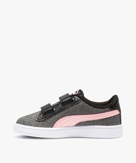 Baskets fille dessus brillant fermeture scratch – Puma Smash vue3 - PUMA - GEMO