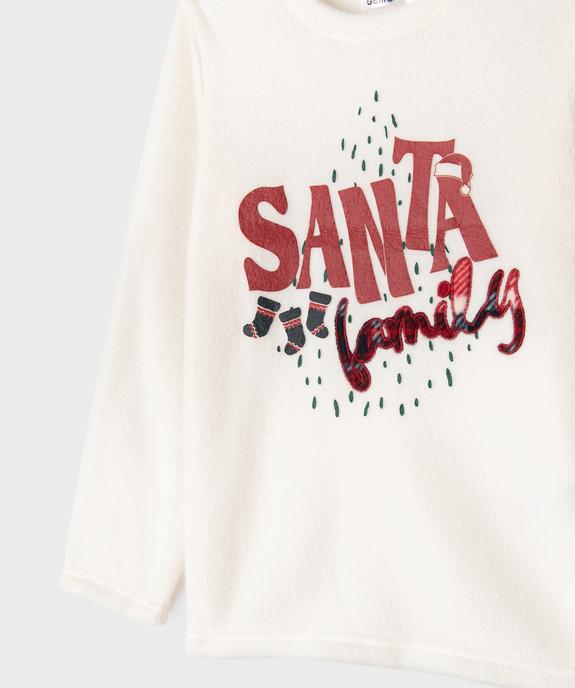 Pyjama en polaire imprimé Noël garçon vue2 - GEMO (ENFANT) - GEMO