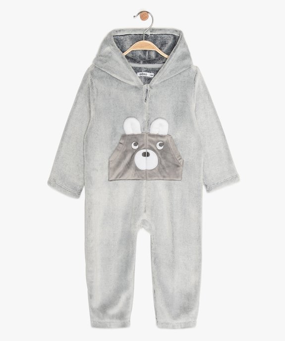 Combinaison Bebe Zippee En Matiere Peluche Motif Ours Gemo