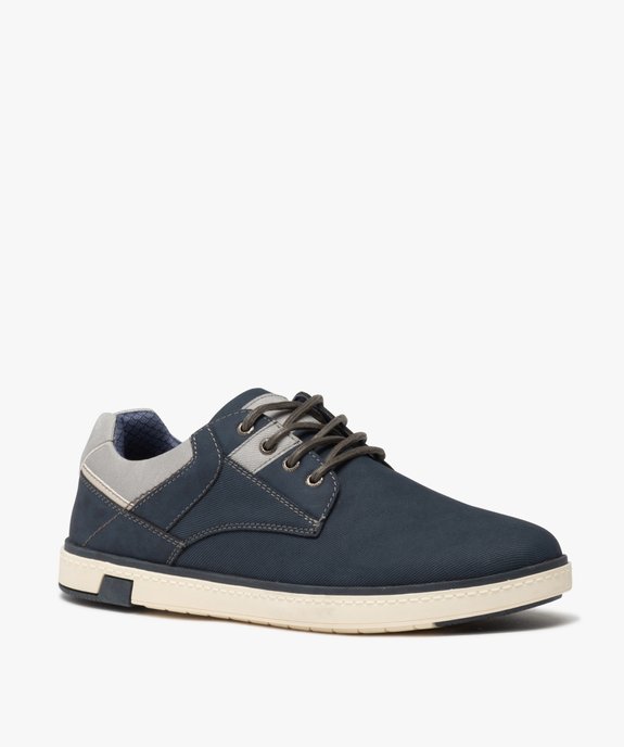 Derbies homme casual à lacets avec semelle contrastante - GEMO (CASUAL) Derbies homme casual à lacets avec semelle contrastante vue2 - GEMO (CASUAL) - GEMO