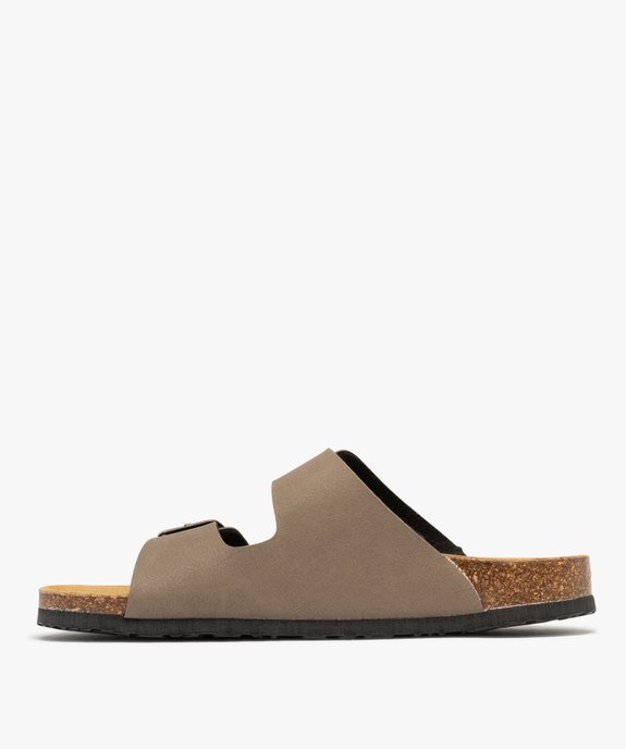 Mules semelle intérieure cuir à reliefs ergonomiques femme vue3 - FOLLOW ME G4G - GEMO