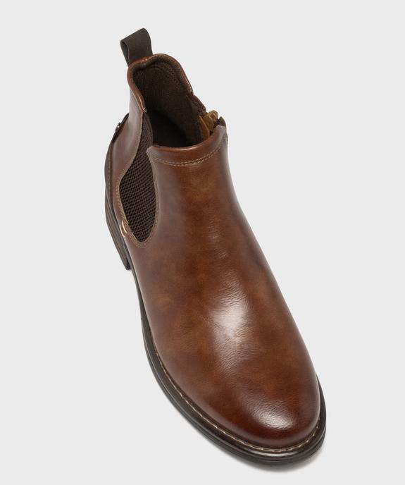Chelsea boots zippées homme vue6 - MARIO BALDANO - GEMO