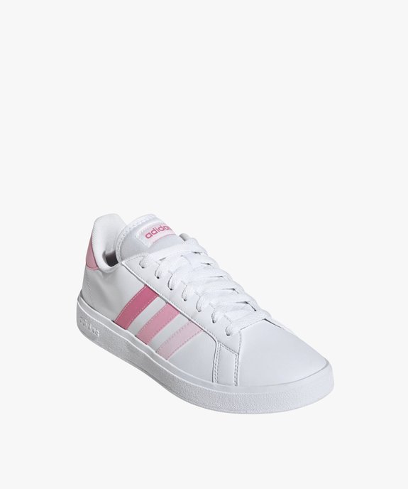 Baskets femme unies à bandes colorées avec lacets – Adidas vue2 - ADIDAS - GEMO
