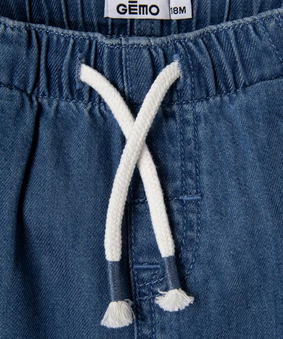 Bermuda en jean avec taille ajustable bébé garçon vue2 - GEMO(BEBE DEBT) - GEMO