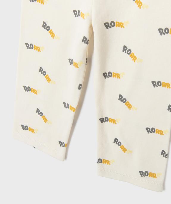 Pyjama 2 pièces motif lion bébé vue3 - GEMO 4G BEBE - GEMO