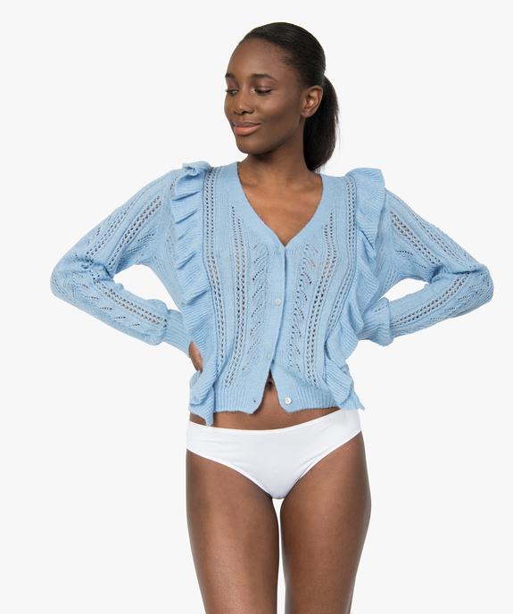 Tanga femme en microfibre et dentelle (lot de 2) vue5 - GEMO(HOMWR FEM) - GEMO