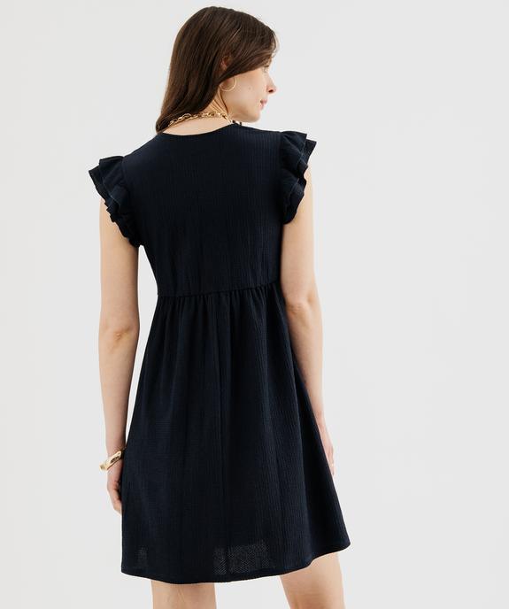 Robe à manches volantées avec taille empire femme vue3 - GEMO(FEMME PAP) - GEMO