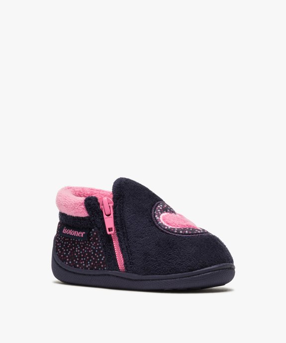 Chaussons Bebe Fille Bottillons Zippees Isotoner Gemo