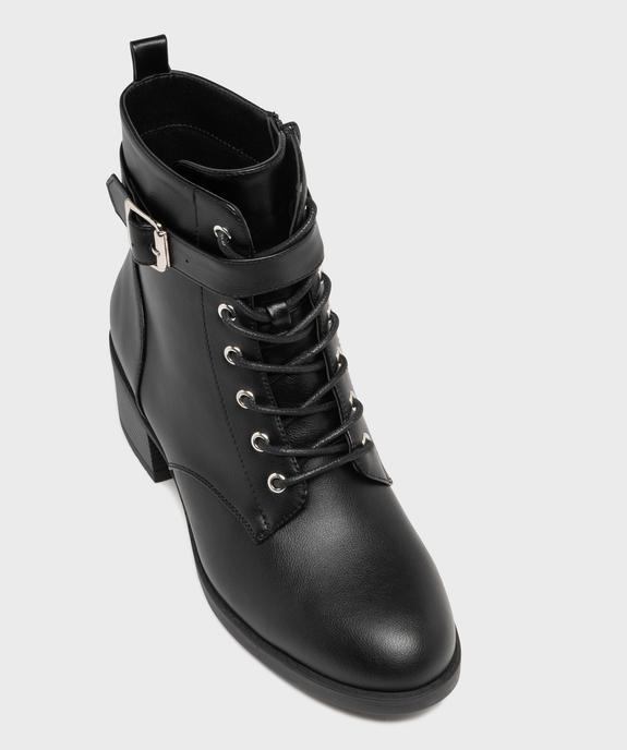 Bottines femme à talon carré et à lacets avec bride à boucle vue12 - VALENTINA BALDA - GEMO