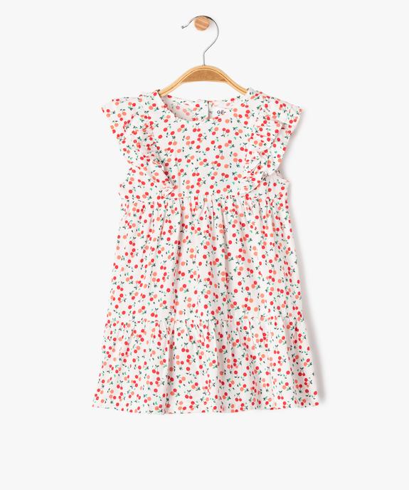 Robe à manches courtes avec volants bébé fille vue1 - GEMO 4G BEBE - GEMO