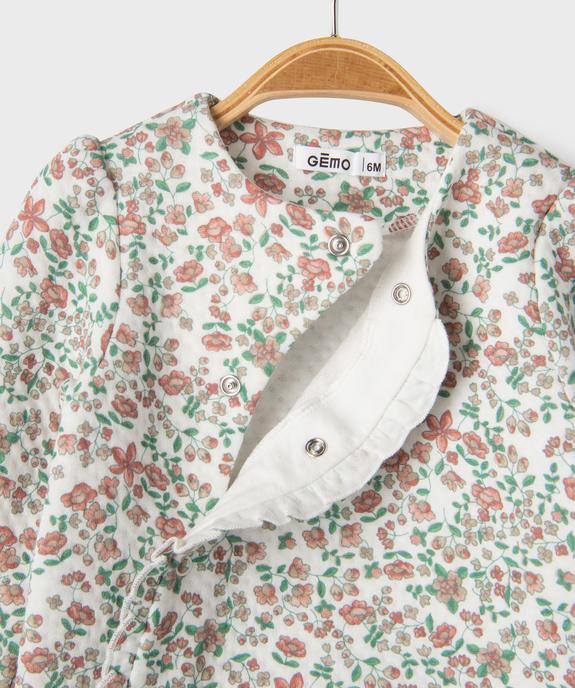 Ensemble 2 pièces bébé fille pyjama et body manches longues  vue5 - GEMO(BB COUCHE) - GEMO