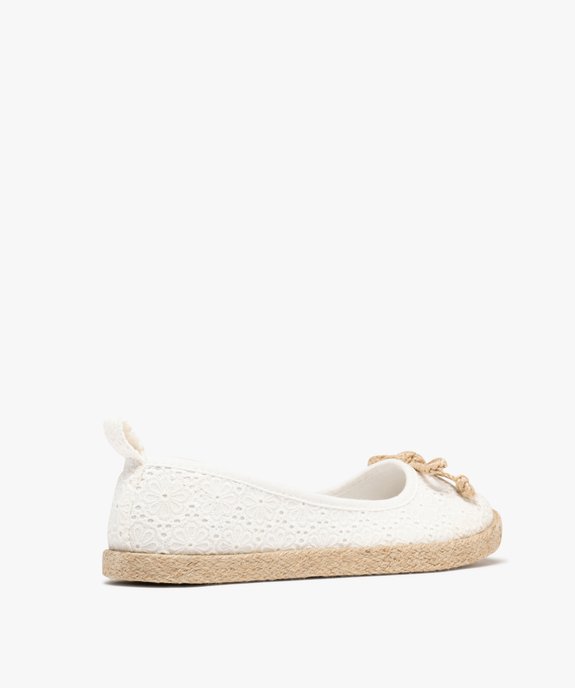 Ballerines en toile imprimée à semelle de corde femme vue5 - FOLLOW ME - GEMO