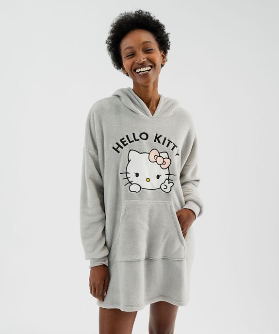 Chemise de nuit à capuche en maille duveteuse femme - Hello Kitty vue1 - HELLO KITTY - GEMO