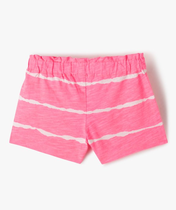 Short bébé fille en maille à taille élastiquée vue3 - GEMO(BEBE DEBT) - GEMO