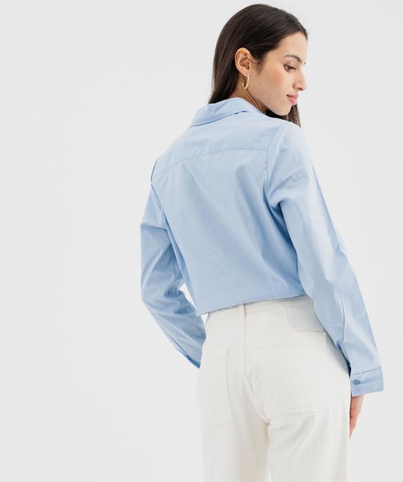 Chemise cintrée en coton extensible femme vue3 - GEMO(FEMME PAP) - GEMO
