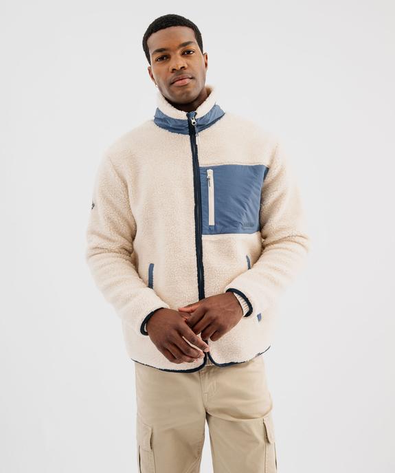 Sweat zippé en sherpa homme - Roadsign vue2 - ROADSIGN G4G - GEMO