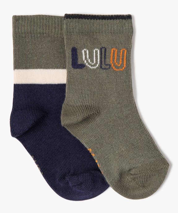 Chaussettes hautes avec motifs bébé fille (lot de 2) - LuluCastagnette vue1 - LULUCASTAGNETTE - GEMO