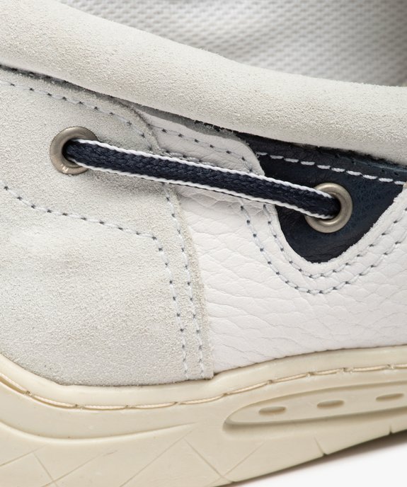 Chaussures bateau homme confort dessus cuir - Tanéo vue6 - TANEO - GEMO