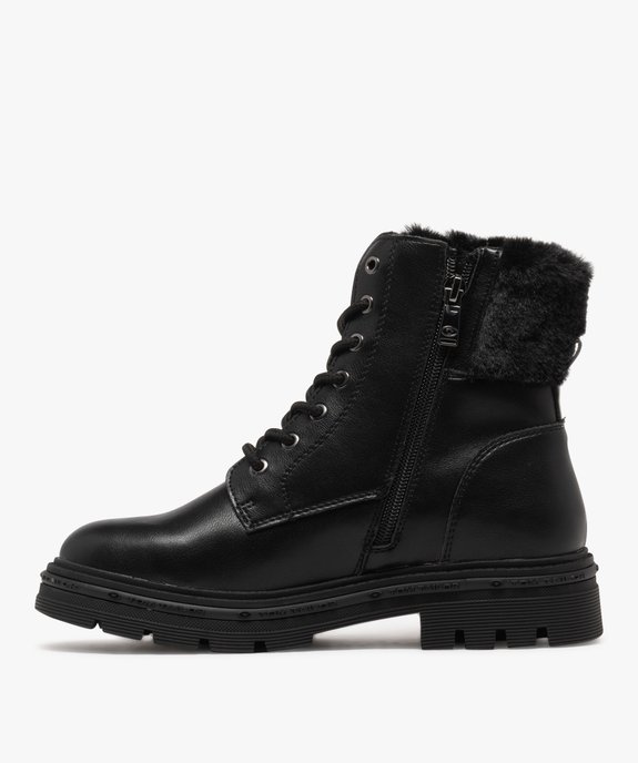 Boots fourrées à lacets et zips femme - TOM TAILOR Boots fourrées à lacets et zips femme vue3 - TOM TAILOR - GEMO