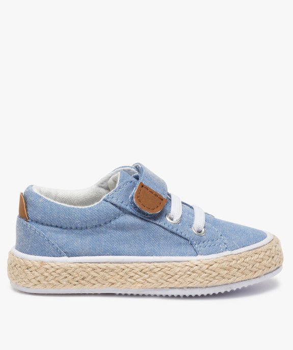 Tennis Bebe Garcon En Toile Et Semelle En Corde Gemo