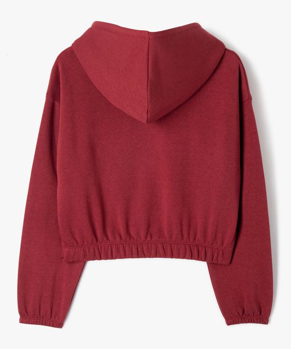 Sweat à capuche court et ample fille vue3 - PREMIER PRIX BY GEMO - GEMO