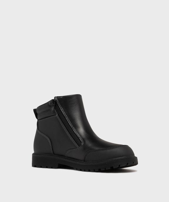 Boots fourrés avec fermeture double zip garçon - Buggy vue2 - BUGGY - GEMO