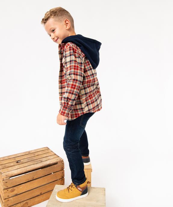 Jean coupe Regular avec ceinture en bord-côte garçon vue5 - GEMO 4G GARCON - GEMO