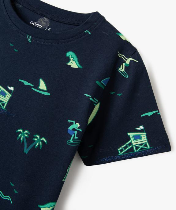 Tee-shirt manches courtes inspiration surf garçon vue2 - GEMO (ENFANT) - GEMO