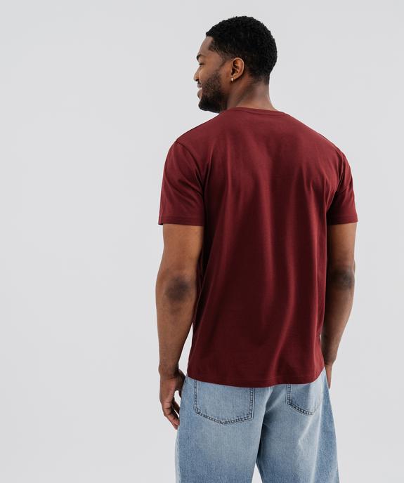 Tee-shirt à manches courtes en jersey de coton uni homme vue3 - GEMO 4G HOMME - GEMO