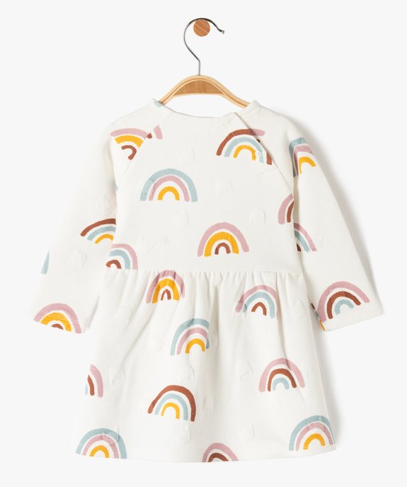 Robe bébé fille en maille à motif chat gaufré vue4 - GEMO(BEBE DEBT) - GEMO