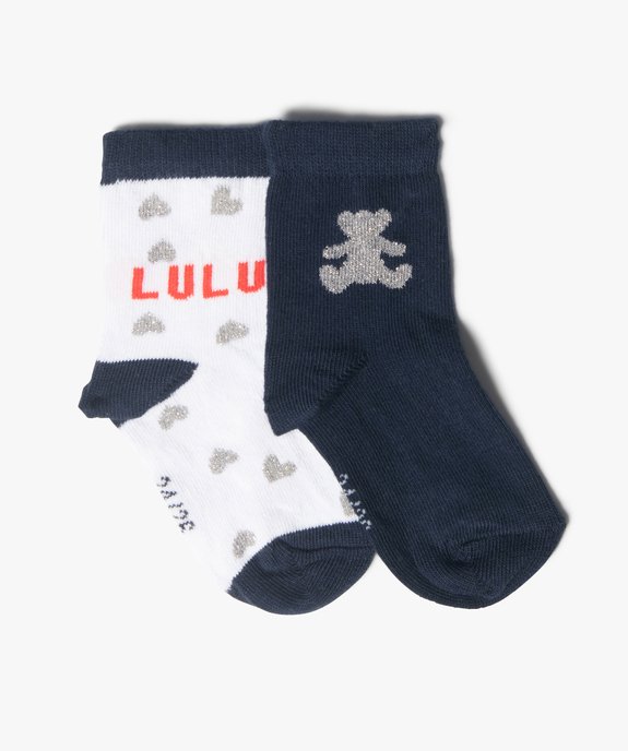 Chaussettes bébé à paillettes - Lulu Castagnette (lot de 2) vue1 - LULUCASTAGNETTE - GEMO