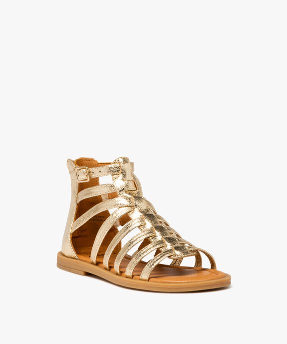 Sandales fille métallisées avec zip au talon et multibrides vue2 - LOVELY WINGS - GEMO