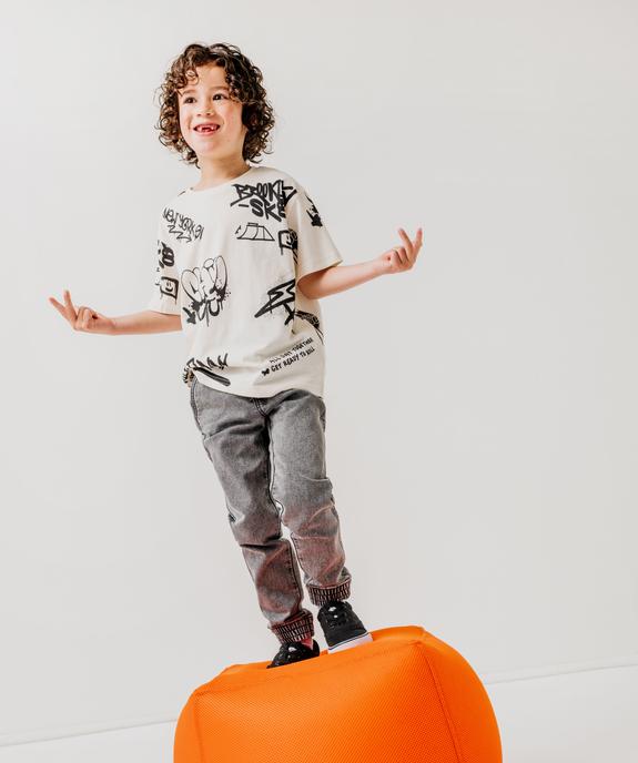 Pantalon jogger en toile denim garçon vue7 - GEMO (ENFANT) - GEMO