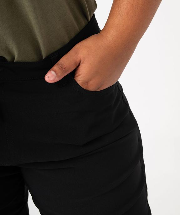 Pantacourt femme grande taille en toile extensible vue2 - GEMO (G TAILLE) - GEMO