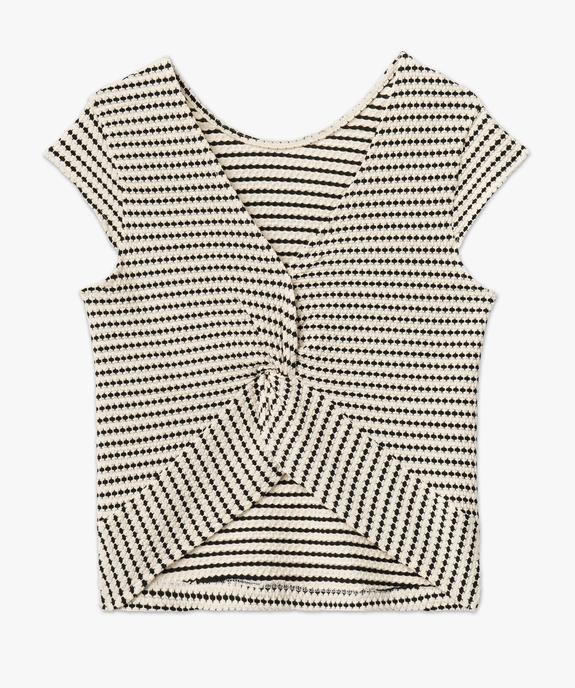 Tee-shirt à manches courtes avec dos fantaisie femme vue4 - GEMO(FEMME PAP) - GEMO