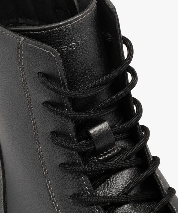 Bottines fille effet métallisé à zip et à lacets - Geox vue6 - GEOX - GEMO