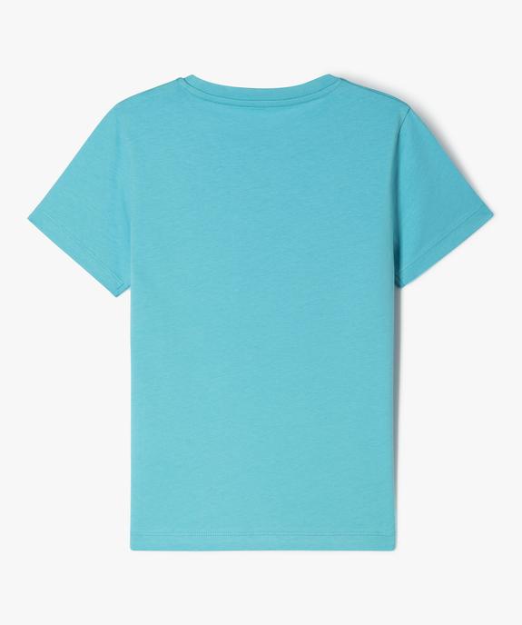 Tee-shirt uni avec poche garçon vue4 - GEMO (ENFANT) - GEMO