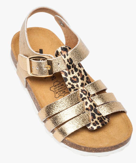 Spartiates confort à motif léopard vue5 - GEMO (ENFANT) - GEMO